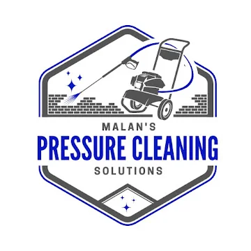 Professional high pressure cleaning service washing exterior house facade